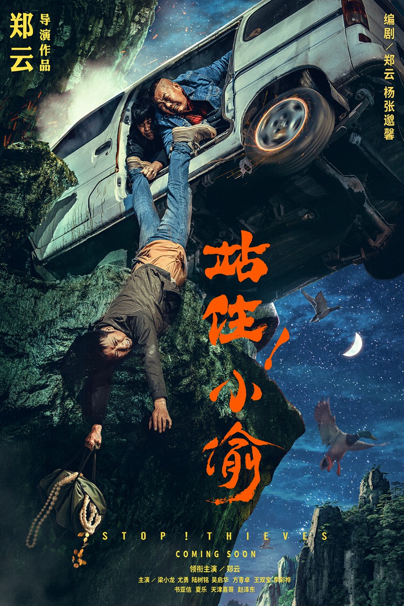 《站住！小偷》曝劇情海報 鄭云倒掛山崖命懸一線