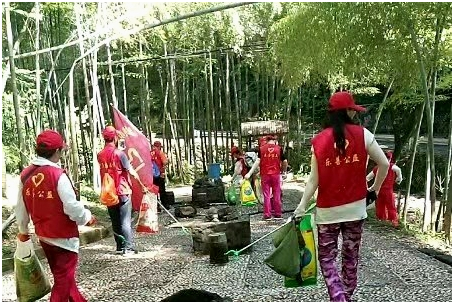 余姚眾善公益志愿團隊：古道撿拾垃圾 倡導文明出行