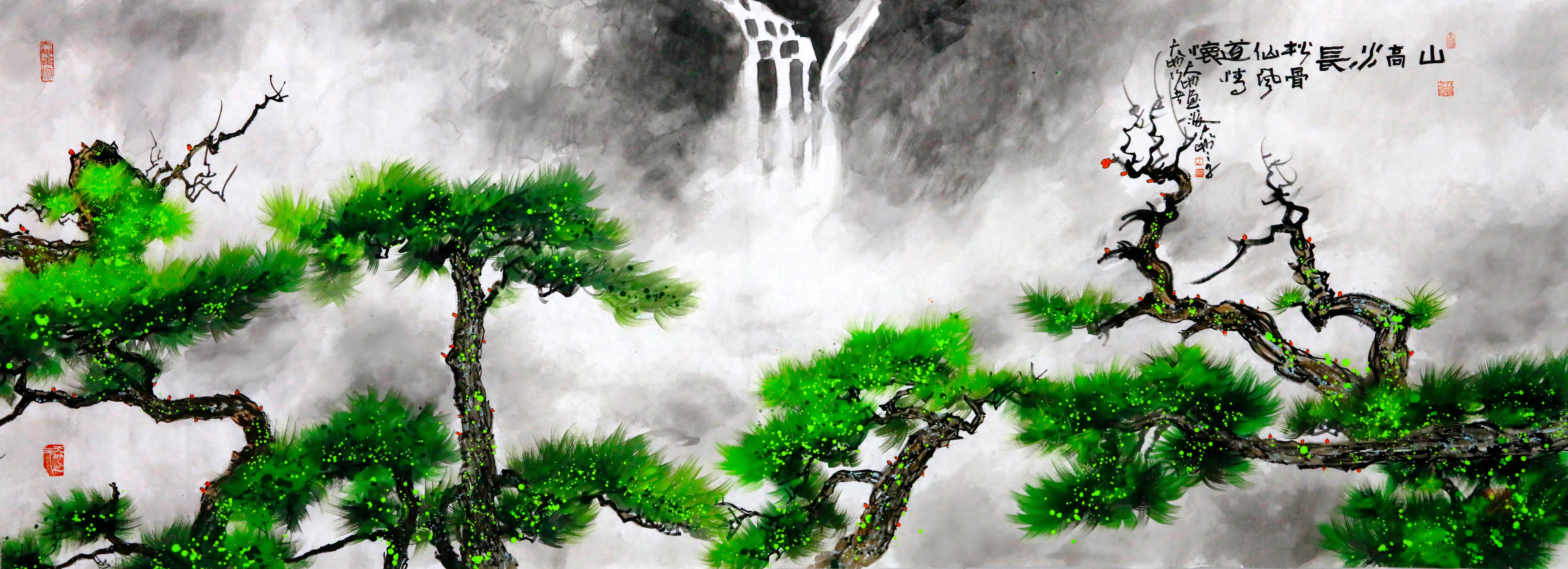 《山高水長》70<em></em>x200cm--水墨厚彩境畫.jpg