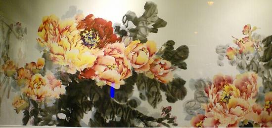著名旅日畫家劉元紅“牡丹之歌”主題系列作品展開幕