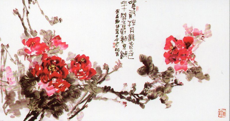 著名旅日畫家劉元紅“牡丹之歌”主題系列作品展開幕