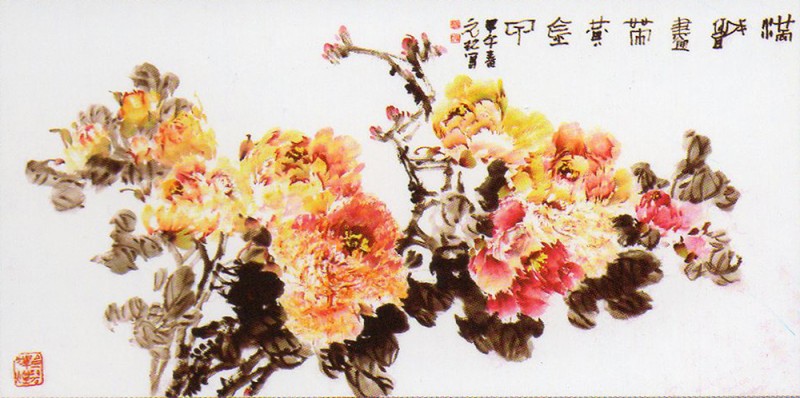 著名旅日畫家劉元紅“牡丹之歌”主題系列作品展開幕
