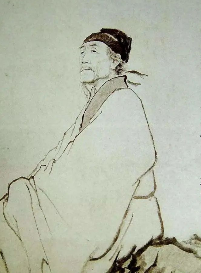 這幅畫的模特其實是畫家蔣兆和自己。