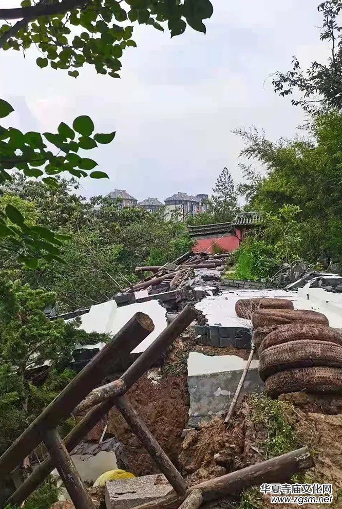 暴雨下的滎陽洞林寺受災(zāi)實(shí)況，千年古剎災(zāi)后修建迫在眉睫