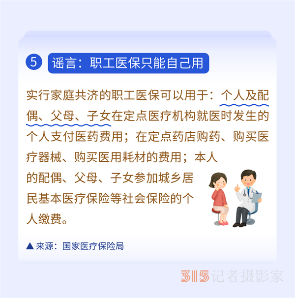 職工醫(yī)保只能自己用？這些謠言勿傳勿信！