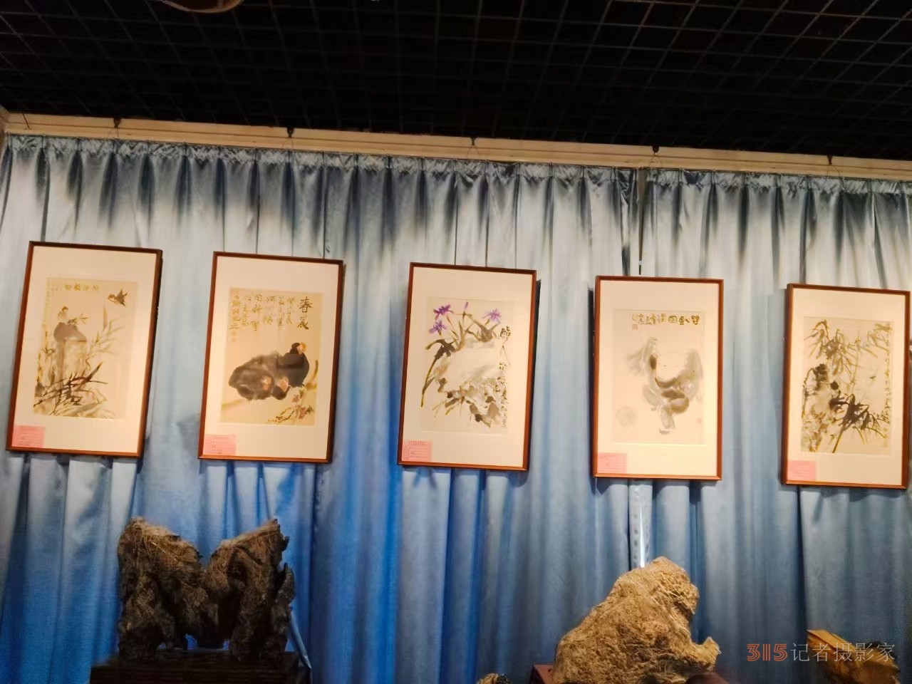 彩墨寄情 藝脈傳承 馬軍李靖師生作品展在淮北舉行